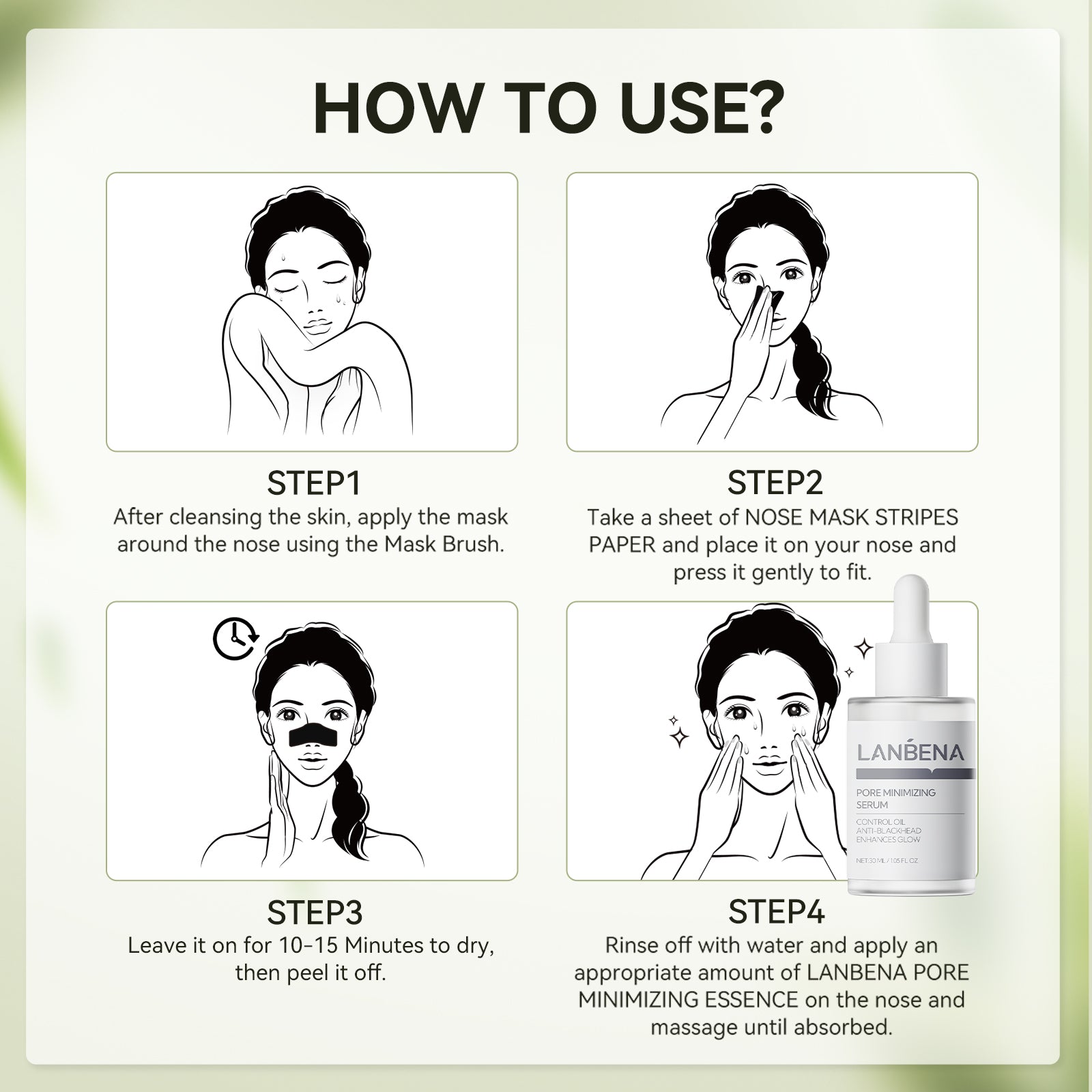 Blackhead Remover Mask With Pore Minimizing Serum Set