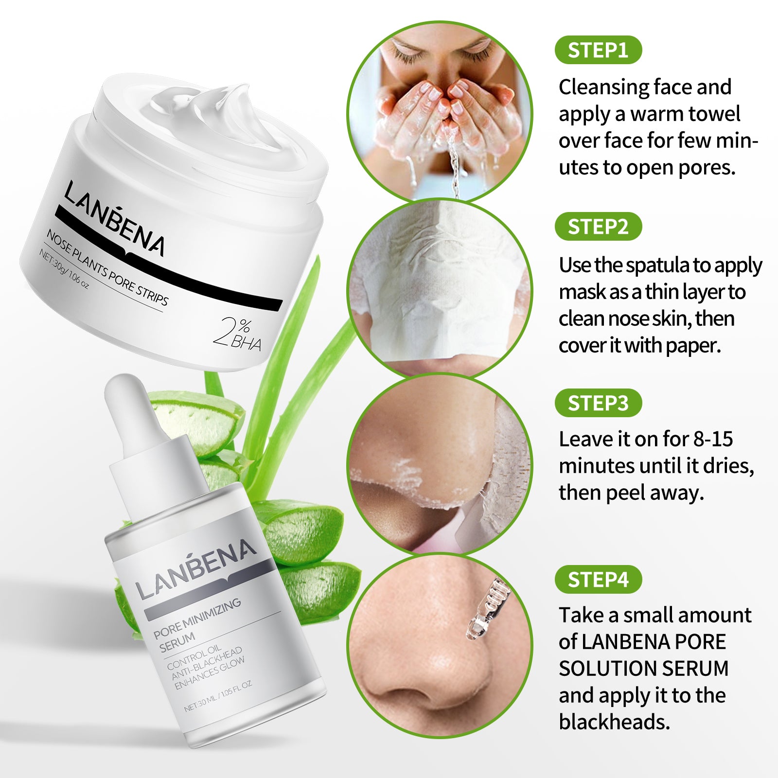 Blackhead Remover Mask With Pore Minimizing Serum Set