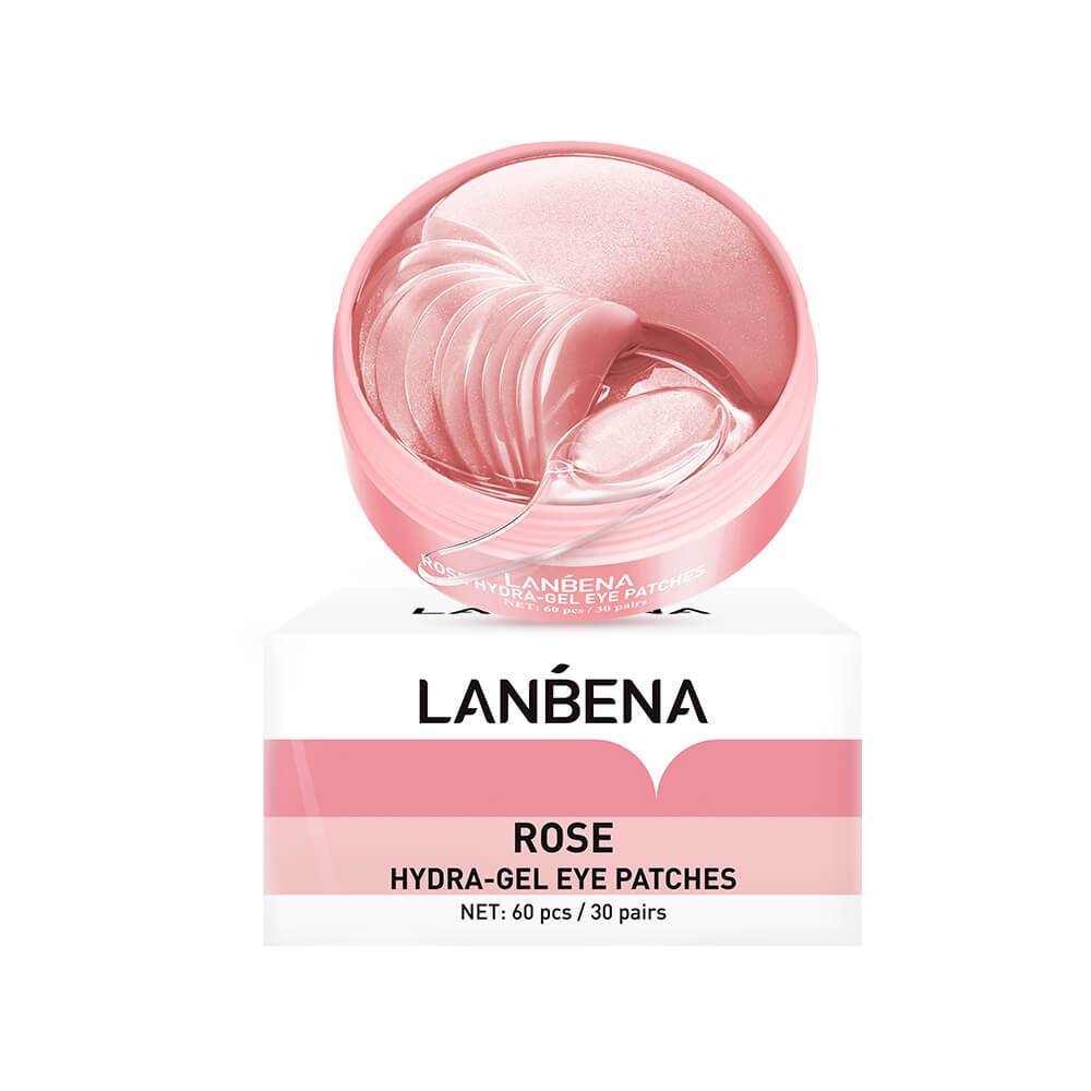 ROSE HYDRA-GEL EYE PATCHES - LANBENA